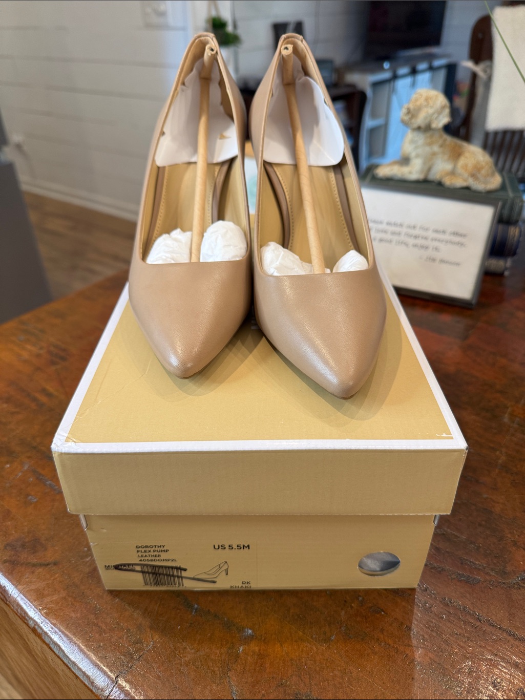Michael Kors Beige Pointed-Toe Pumps
